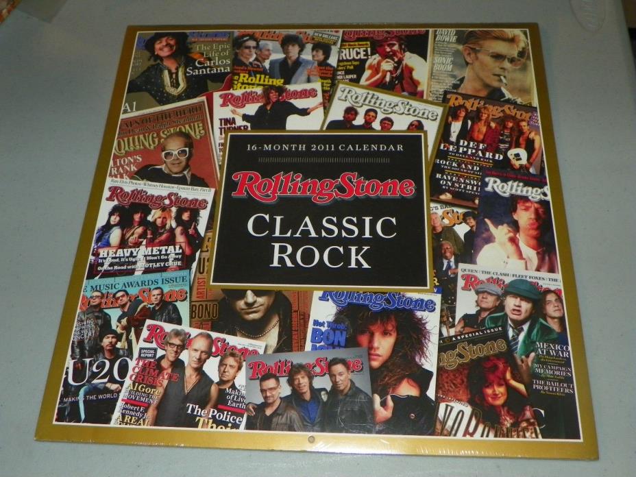 Rolling Stone CLASSIC ROCK Calendar 16-Month 2011-Sealed-Last Time Listed