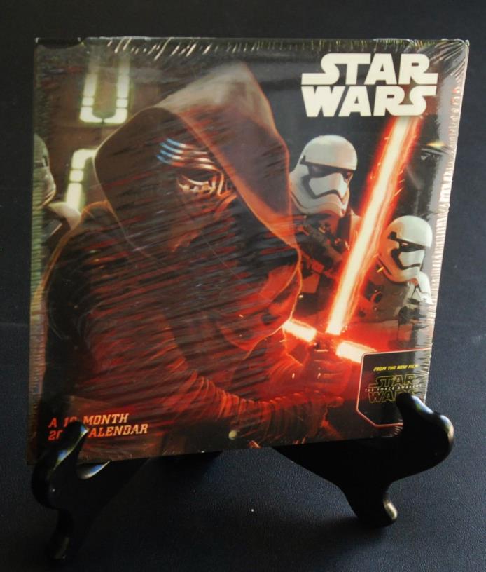 New Factory Sealed Star Wars 2016 18 Month Wall Calendar Mini 7 x 7 Closed