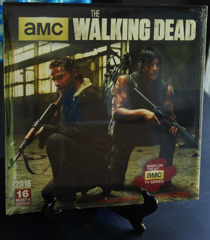 New Factory Sealed The AMC Walking Dead 2016 Wall Calendar 12 x 12 Closed
