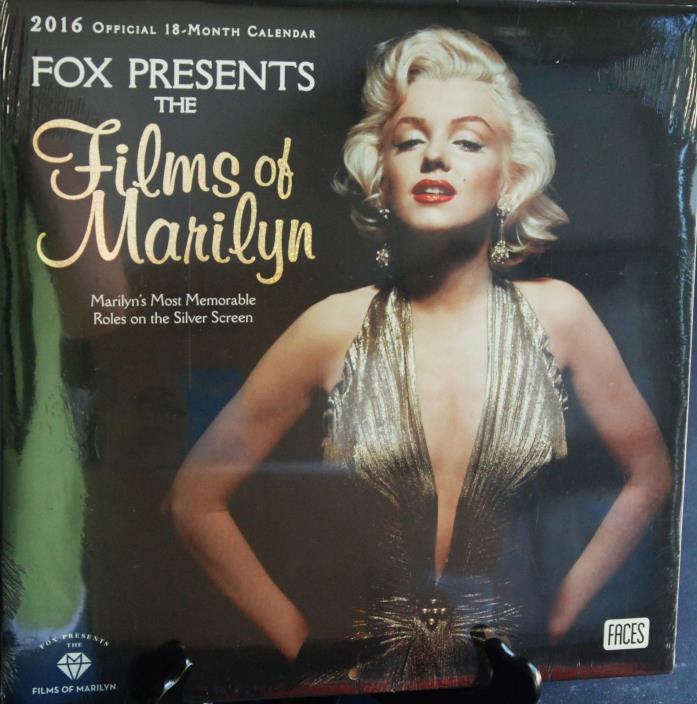 New Factory Sealed The Films Of Marilyn 2016 Wall Calendar 12 x 12 Closed