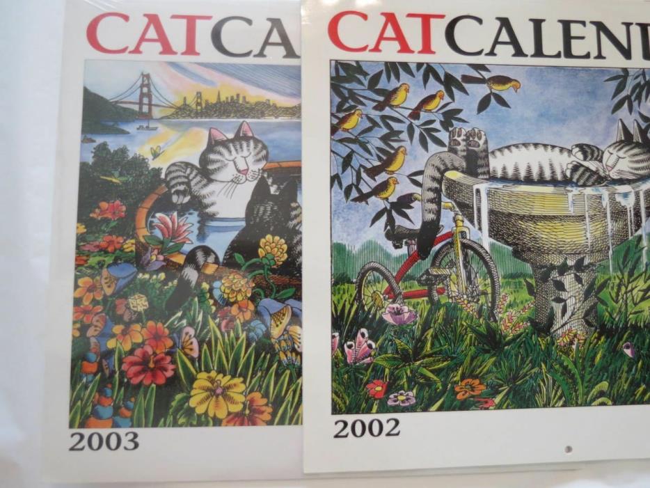 Lot 2 B Kilban Cat Calendars 1.Wrapped, new never used. 2002 2003