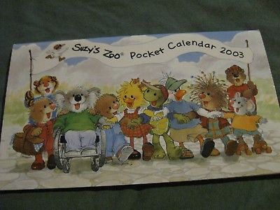 Suzy's Zoo Pocket Calendar 2003 (free ship $20 min US ONLY)