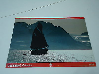 Seven Seas The Sailor's Calendar 1988 Color Photos Ferenc Mate Boats Lakes