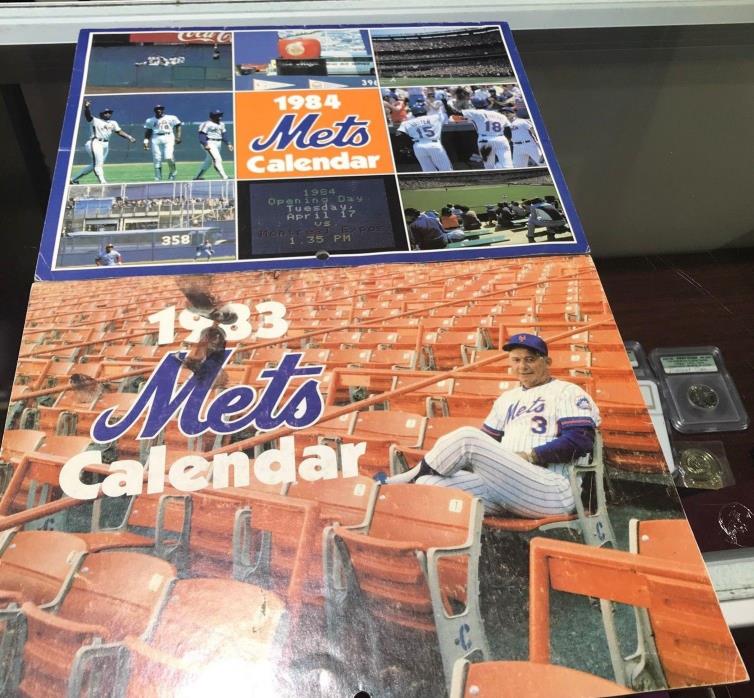 NEW YORK METS 1983 AND 1984 CALENDARS