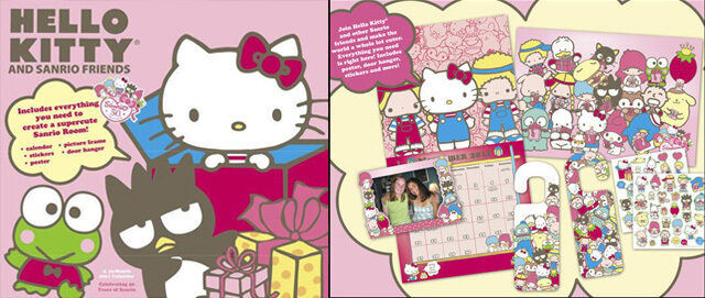 Hello Kitty Calendar Limited Edition + Poster Sanrio Friends + stickers RARE