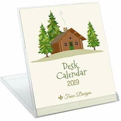 2019 Desk Calendars Foil Embossed With Convertible Stand Cabin Cover Office