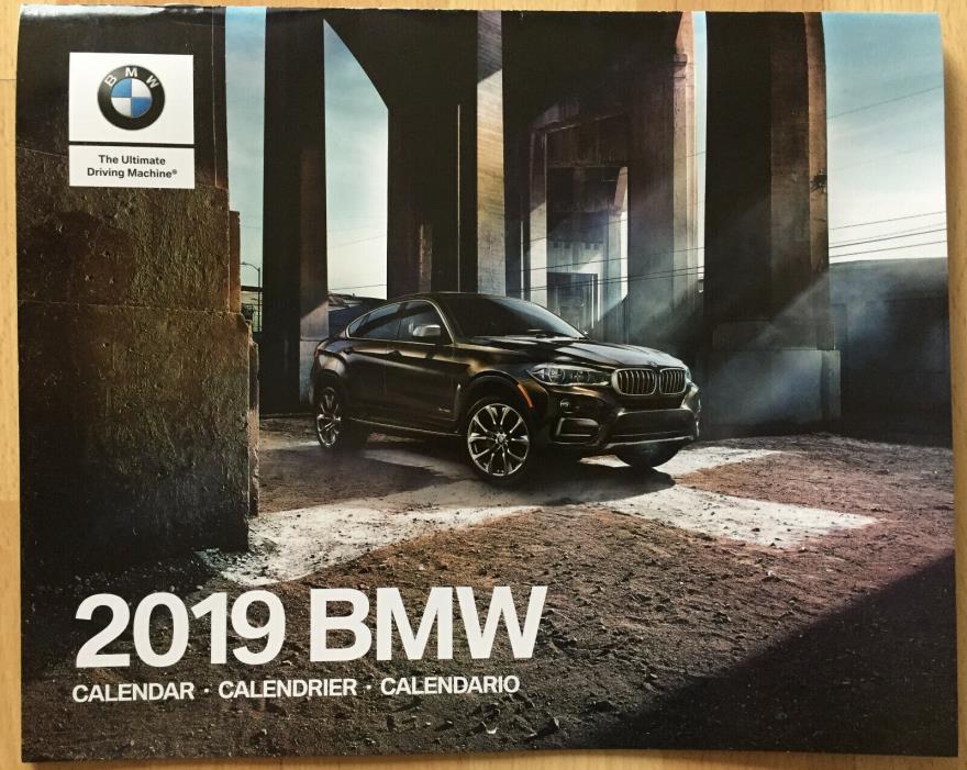 BMW USA 2019 OFFICIAL WALL CALENDAR NEW CAR AUTOMOBILE ULTIMATE DRIVING MACHINE