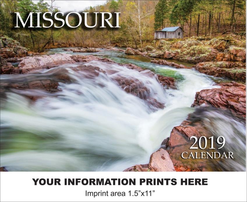 2019 Missouri Scenic Wall calendars promotional personalized (quantity of 2500)