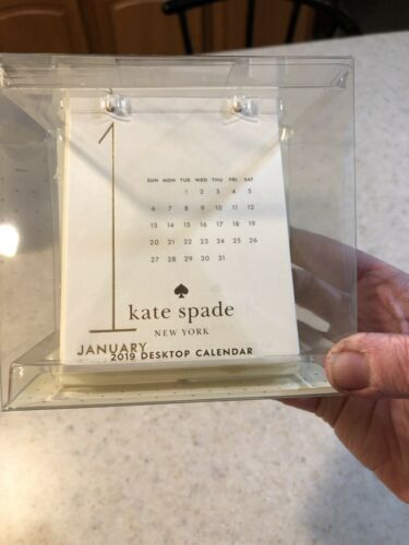 Kate Spade New York - GOLD DOT 2019 Desk Desktop Calendar - New in Box!