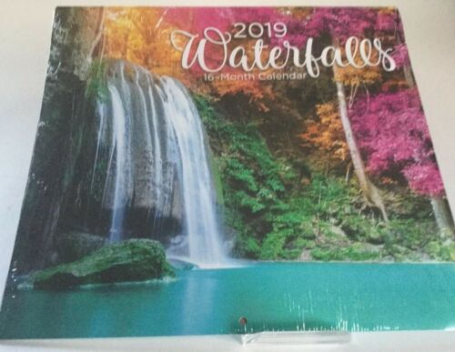 2019 Wall Calendar - Waterfalls -16 Month-12x11 Inches New Beautiful Scenery NEW