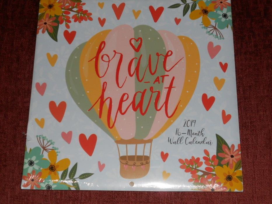 Brave at Heart Affirmations Quotes 2019 16-Month Wall Calendar by Vista