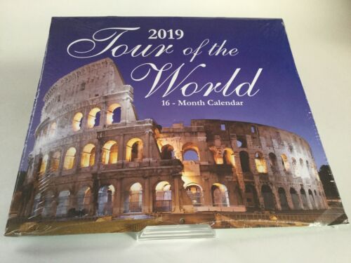 16 Month Calendar - 2019 Tour of the World Travel International with Moon Phases