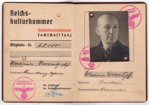 WWII BERLIN GERMANY ART DEALER ORIGINAL WORK PASSPORT TRAVEL DOCUMENTS 1935-1939