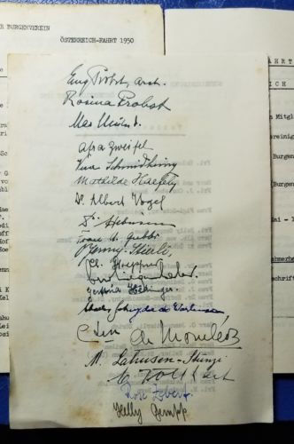 CASTLES EUROPE MEDIEVAL Unique 1950 AUTOGRAPHED SIGNED SIGNATURES Archaeologists