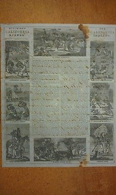 1855 Hutchings California Scenes California Indian Burning Dead Lettersheet LetR