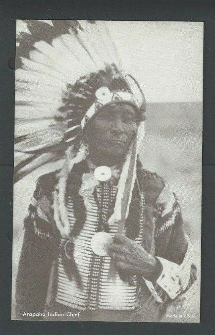 Ca 1915 Arapaho Indian Chief Photo Card