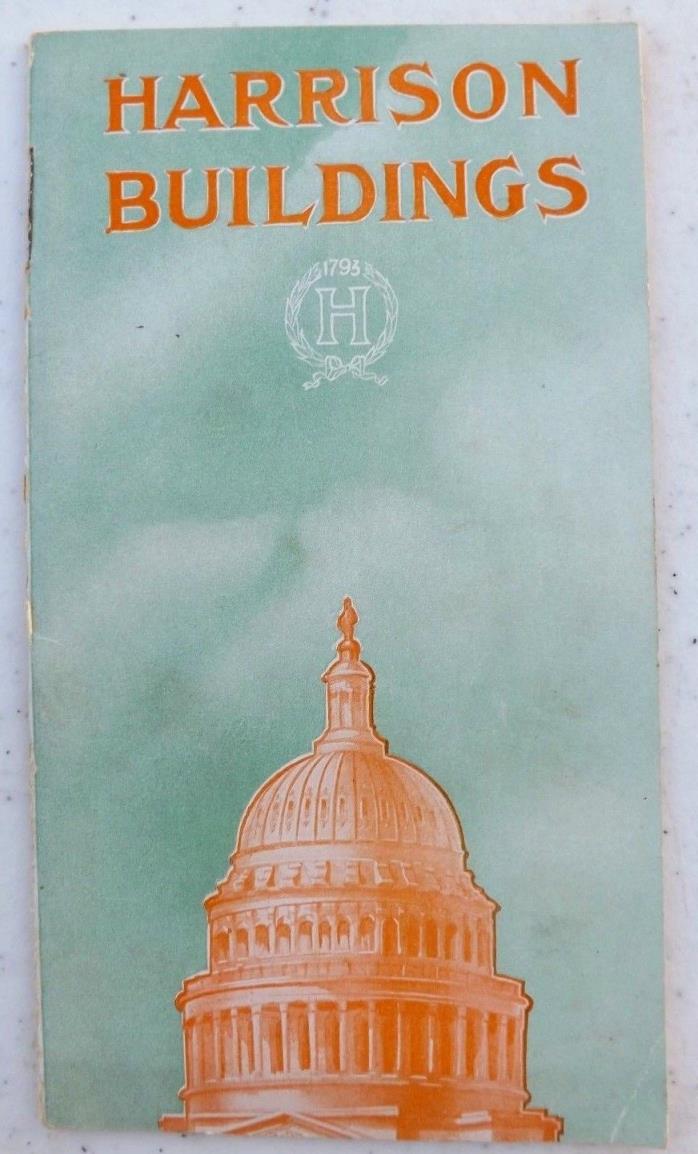 VINTAGE 1907 HARRISON BROS. PAINT BROCHURE OF HISTORIC BUILDINGS PAINTED 16 PGS.