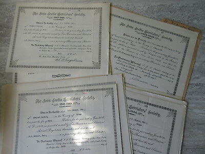 18 Old 1920's-40's Nova Scotia Barrister's Society Certificates
