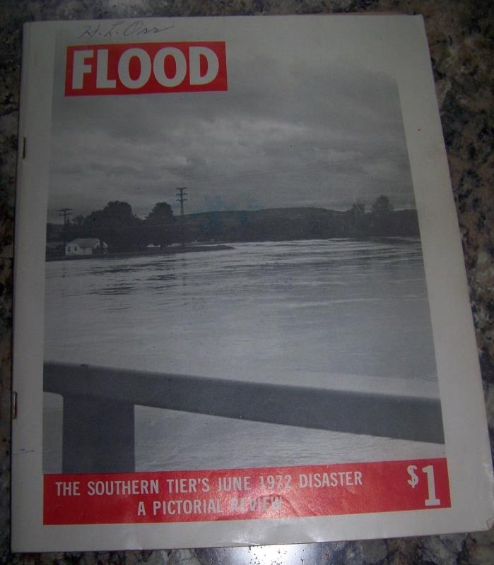 1972 SOUTHERN TIER CORNING HORNELL ELMIRA NY VINTAGE FLOOD HISTORY BOOK