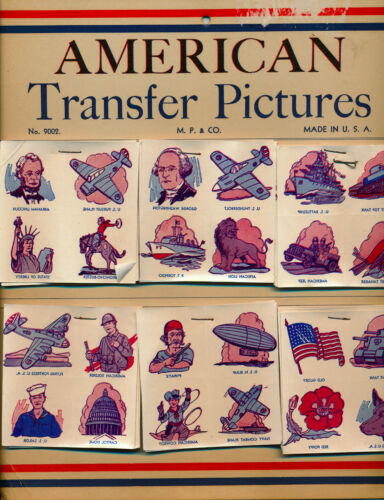 1940s Vintage American Transfer Pictures With Original Paper Sleeve  - No. 9002