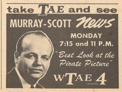 1960 TV AD~MURRAY SCOT NEWS REPORTER WTAE PITTSBURGH,PENNSYLVANIA