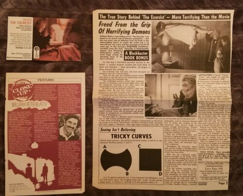 Vintage Newspaper Movie Ads and Articles from the film THE EXORCIST