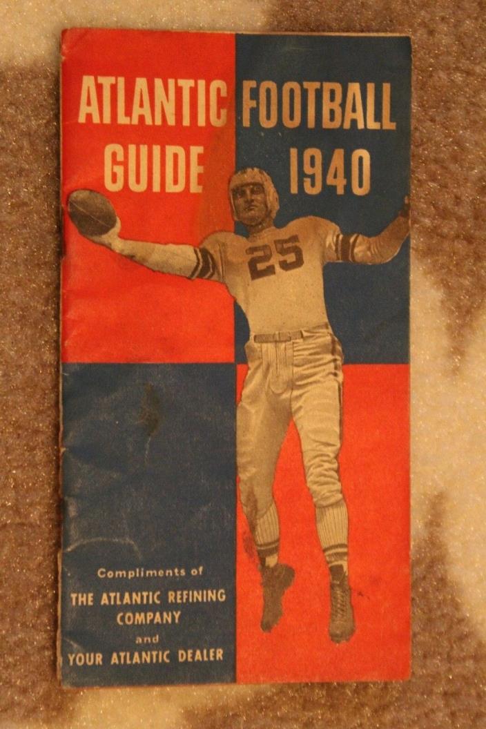 Atlantic Refining Co. Football Book 1940 College Schedules, Forecasts
