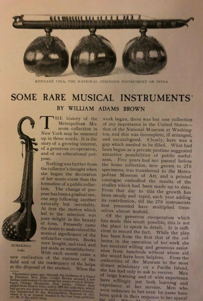1902 Rare Musical Instruments Sursanga Kennare Vina African Marimba Taus