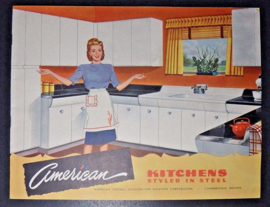 Vintage 1947 American Kitchens Styled in Steel - Mid Century Kitchen Brochure