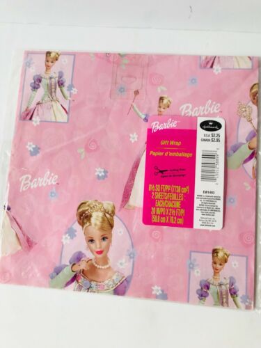 Hallmark Barbie Birthday 1999 Gift Wrap New