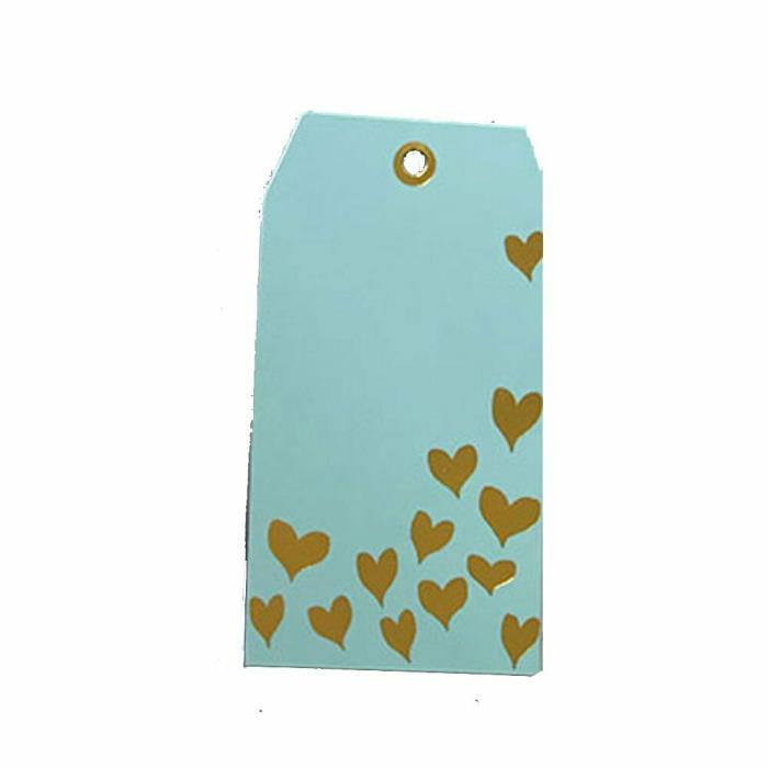 Presto Card Stock Gift Tag Gold Hearts Tags (5 Pack)