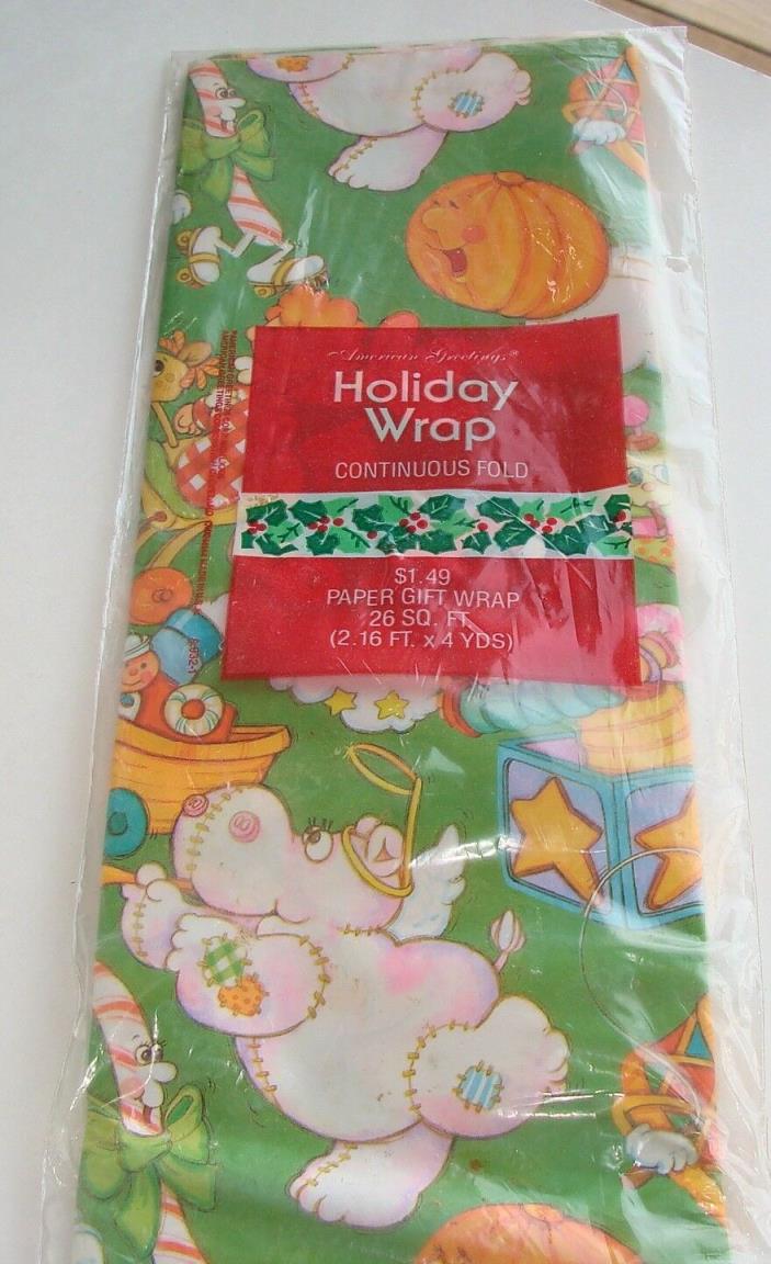 Vintage American Greetings Holiday Wrap Continuous Fold Christmas 2.16FT x 4 yds