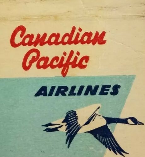 Vintage matchbook cover Canadian Pacific Airlines Orient North Australia c6