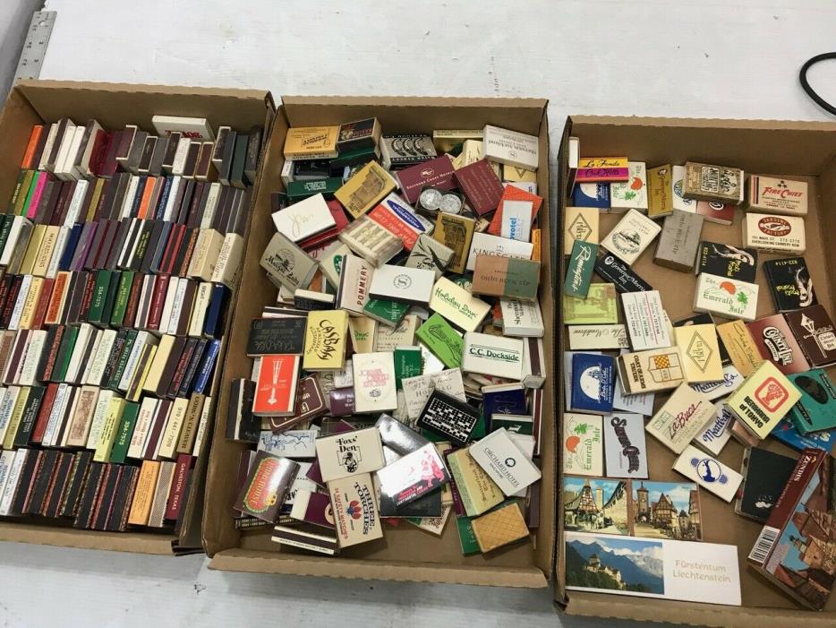 HUGE LOT VINTAGE MATCHBOX COLLECTION UNSORTED DISCOVERY BOX! MATCH BOXES