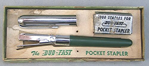Vintage Duo Fast Pen Shaped Stapler