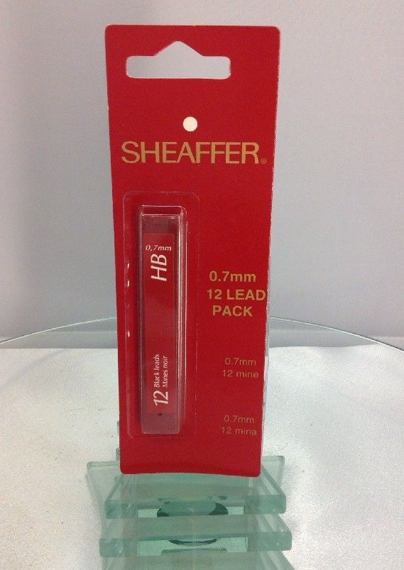 Sheaffer HB 0.7mm Black Pencil Lead 12 Lead Pack - New Original Package