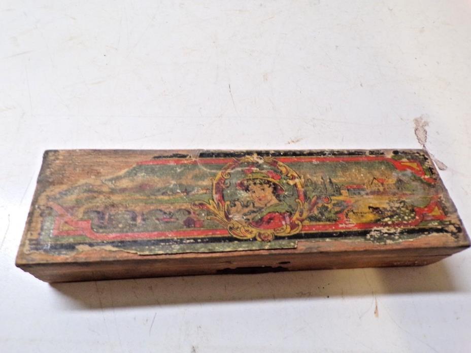 Vintage Child's Wood School Pencil Box made in Germany Lot B