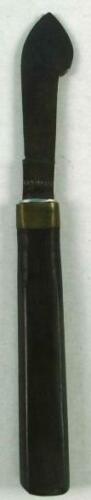 Atq Civil War Era Wood Handle Ink Eraser Quill Pen Scraper Double Edge Blade
