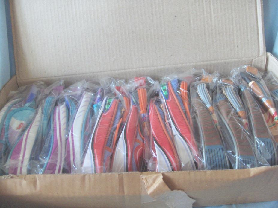 TOYS: Lot of (12) Tennis Shoe Pencil Zipper Pouches/ Cases in Various Colors NIP