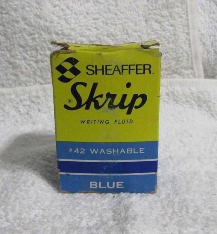 Vintage Empty Sheaffer's SKRIP Writing Fluid 2 oz Ink Bottle & Box