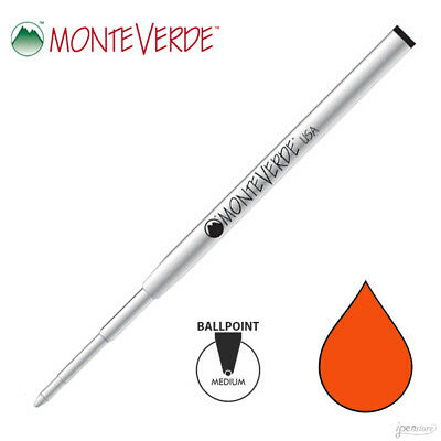Monteverde M13 SoftRoll Ballpoint refill fit Montblanc Pens, Orange Medium