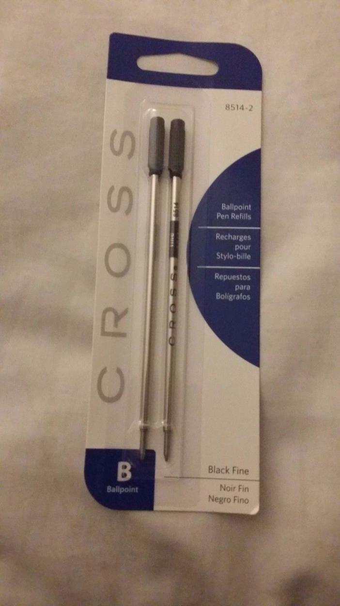 Cross Ballpoint Pen Refills 8514-2, Black Fine