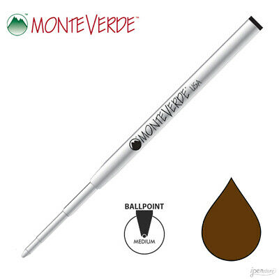 Monteverde M13 SoftRoll Ballpoint refill fit Montblanc Pens, Brown Medium