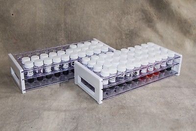 ???LOT of 64 GOULET - INK DROP Fountain Pen Ink SAMPLES - With 2 Vial Holders???