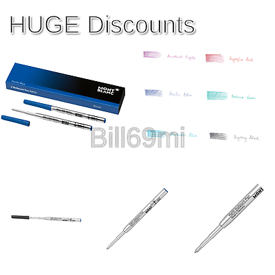 Montblanc Ballpoint Pen Refills (B) Pacific Blue 116214 – Refill Cartridges w...