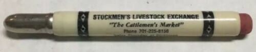 Vtg Stockmen's Livestock Exchange Bullet Pencil Cattle Dickinson North Dakota ND