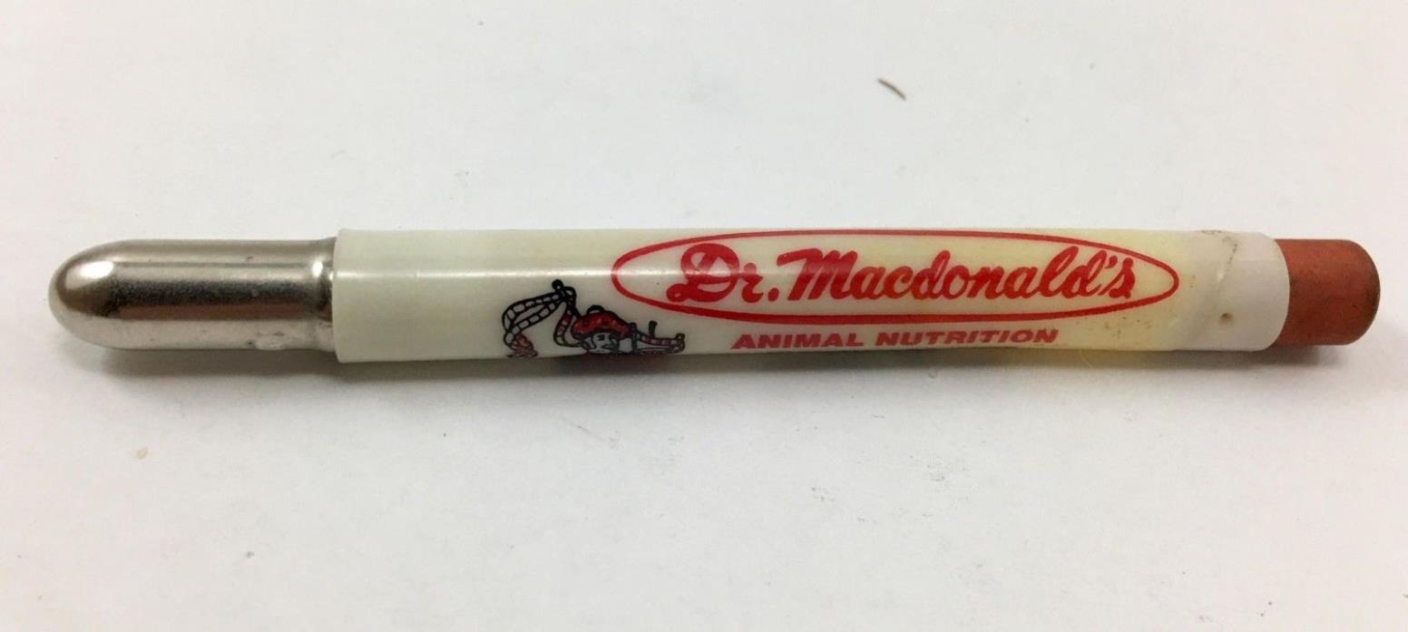 Vintage Advertising Bullet Pencil Dr. Macdonald's Animal Nutrition Fort Dodge IA