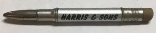 Vtg Harris And Sons Bullet Pencil Livestock Cattle Sale Advertising Indiana Ohio