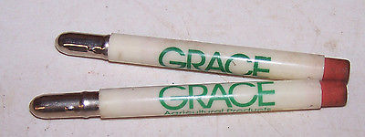 2 Vintage GRACE AGRICULTURAL PRODUCTS Bullet Pencils