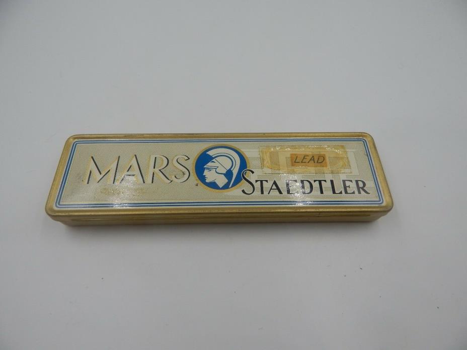 Vintage Mars Staedtler Pencil Box Tin with Vintage Mechanical Pencils